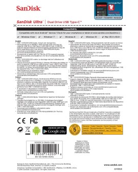 Pendrive SanDisk SDDDC2-064G-G46 (64GB USB 3.1, USB-C kolor czarny)