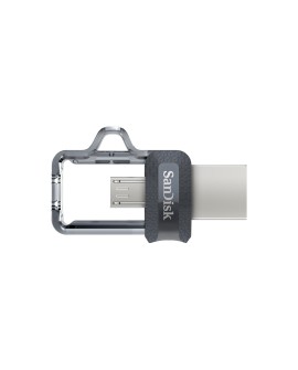 Pendrive SanDisk ULTRA SDDD3-128G-G46 (128GB microUSB, USB 3.0 kolor szary)
