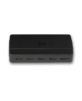 i-tec U3HUB742 huby i koncentratory USB 3.2 Gen 1 (3.1 Gen 1) Type-B 5000 Mbit/s Czarny