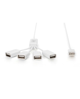 Hub USB DIGITUS DA-70216 (4x USB 2.0 kolor biały)