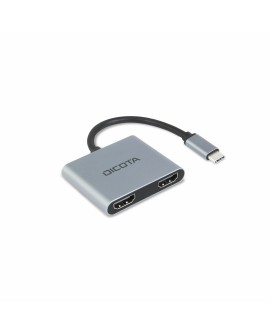 Hub Dicota USB-C Portable 4-in-1 Docking Station 4K HDMI PD 100W 2x4k HDMI/1xUSB-A/1xUSB-C  PD 100W