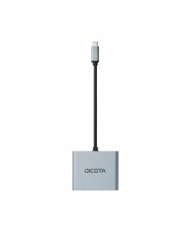 Hub Dicota USB-C Portable 4-in-1 Docking Station 4K HDMI PD 100W 2x4k HDMI/1xUSB-A/1xUSB-C  PD 100W
