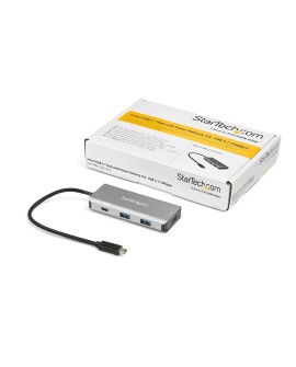 StarTech.com HB31C3A1CPD3 huby i koncentratory USB 3.2 Gen 2 (3.1 Gen 2) Type-C 10000 Mbit/s Czarny, Szary