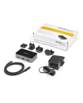 StarTech.com HB31C3A1CS huby i koncentratory USB 3.2 Gen 2 (3.1 Gen 2) Type-C 10000 Mbit/s Czarny, Szary