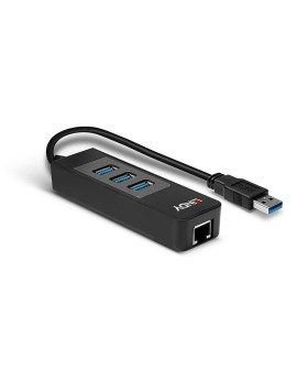 Lindy 43176 Hub USB 3.0 3 Ports, RJ-45