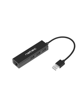 NATEC HUB USB 2.0 DRAGONFLY 3 PORTY + RJ45 NHU-1413