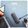 AXAGON HMC-8HLSA Wieloportowy koncentrator USB-C 3.2 Gen 1, 3x USB-A + 4K/60Hz HDMI + SD/microSD, Gigabit LAN, Audio, PD 100W -