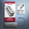 AXAGON HMC-8HLSA Wieloportowy koncentrator USB-C 3.2 Gen 1, 3x USB-A + 4K/60Hz HDMI + SD/microSD, Gigabit LAN, Audio, PD 100W -