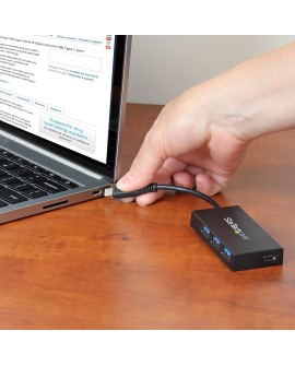 StarTech.com HB30C3A1CFB huby i koncentratory USB 3.2 Gen 1 (3.1 Gen 1) Type-C 5000 Mbit/s Czarny