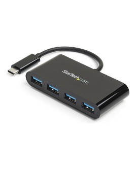 StarTech.com HB30C4AB huby i koncentratory USB 3.2 Gen 1 (3.1 Gen 1) Type-C 5000 Mbit/s Czarny