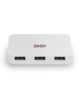 Lindy 43143 huby i koncentratory USB 3.2 Gen 1 (3.1 Gen 1) Type-A 5000 Mbit/s Biały