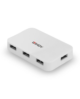 Lindy 43143 huby i koncentratory USB 3.2 Gen 1 (3.1 Gen 1) Type-A 5000 Mbit/s Biały
