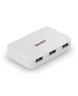 Lindy 43143 huby i koncentratory USB 3.2 Gen 1 (3.1 Gen 1) Type-A 5000 Mbit/s Biały