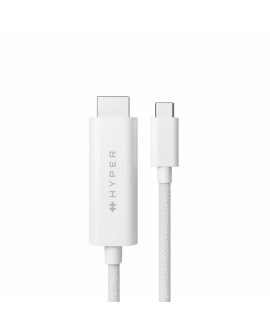HYPER HD6007WHGL kabel HDMI 2,5 m USB-C HDMI Typu A (Standard) Biały
