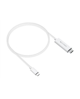 HYPER HD6007WHGL kabel HDMI 2,5 m USB-C HDMI Typu A (Standard) Biały