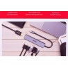 UNITEK HUB USB-C 7W1, HDMI 4K, PD 100W, 5GBPS, ALU