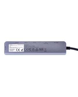 UNITEK HUB USB-C 7W1, HDMI 4K, PD 100W, 5GBPS, ALU