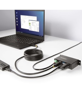 StarTech.com 5G4AINDRM-USB-A-HUB huby i koncentratory USB 3.2 Gen 1 (3.1 Gen 1) Type-B 5000 Mbit/s Czarny