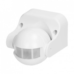 Czujnik ruchu 230V 50Hz, 12m, max. 1200W, biały, ORNO, 180°, IP44, podczerwień