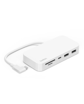 Hub Belkin Connect USB-C 6-in-1 Multiport Hub with Mount 2xUSB-A/1xUSB-C PD3.0/1xRJ45 Gigabit/1xSD Card reader/1xMicroSD Card
