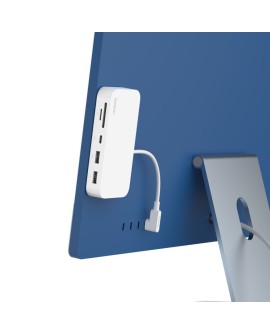 Hub Belkin Connect USB-C 6-in-1 Multiport Hub with Mount 2xUSB-A/1xUSB-C PD3.0/1xRJ45 Gigabit/1xSD Card reader/1xMicroSD Card