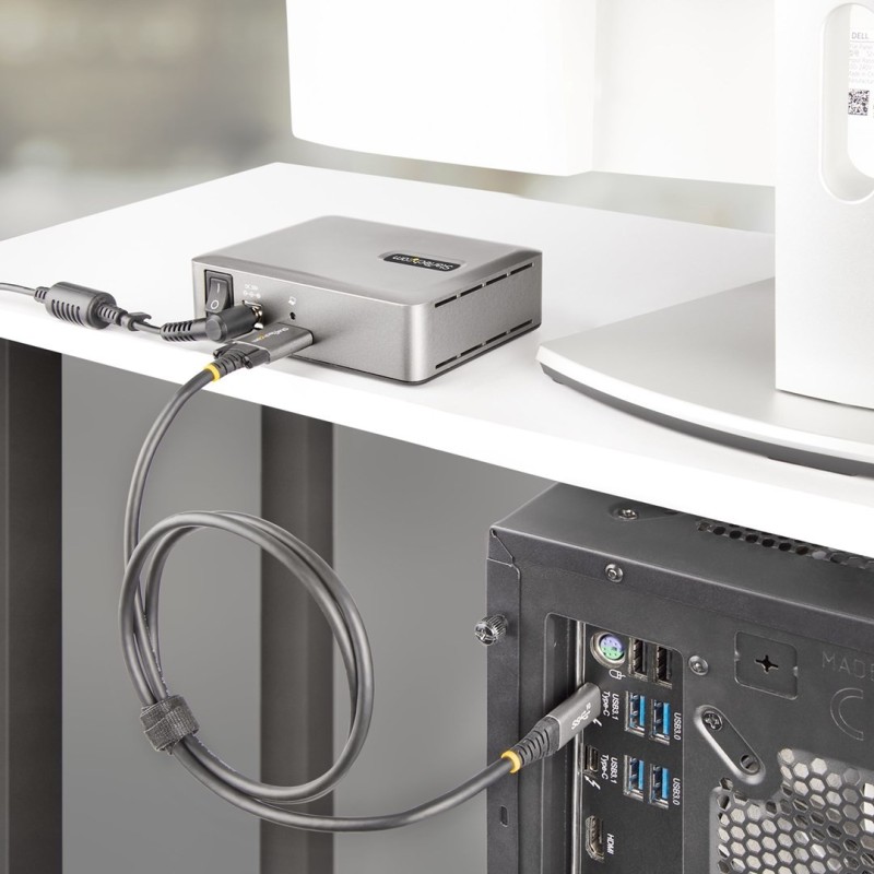 StarTech.com 10G5A2CS-USB-C-HUB huby i koncentratory USB 3.2 Gen 2 (3.1 Gen 2) Type-C 10000 Mbit/s Srebrny