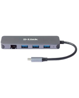 D-Link DUB-2334 stacja dokująca Przewodowa USB Type-C Szary