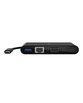 Hub Belkin USB-C Multimedia Adapter 4-in-1 Core Hub 1x4k HDMI/1xVGA/1xUSB-A/1xRJ45 Gigabit Black