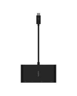 Hub Belkin USB-C Multimedia Adapter 4-in-1 Core Hub 1x4k HDMI/1xVGA/1xUSB-A/1xRJ45 Gigabit Black