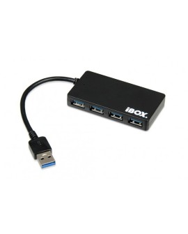 Hub IBOX USB 3.0 CZARNY 4-PORTY, SLIM IUH3F56 (4x USB 3.0 kolor czarny)