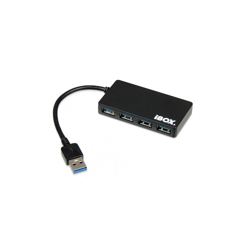 Hub IBOX USB 3.0 CZARNY 4-PORTY, SLIM IUH3F56 (4x USB 3.0 kolor czarny)