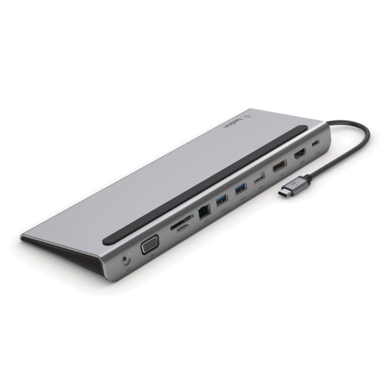 Hub Belkin Connect USB-C 11-in-1 Multiport Dock 1x4k HDMI/1xDisplayPort/1xVGA/3xUSB-A/1xUSB-C PD/1xRJ45 Gigabit/1xSD Card
