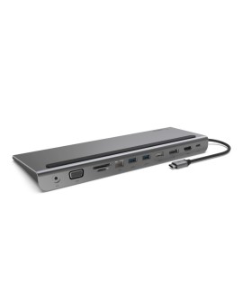Hub Belkin Connect USB-C 11-in-1 Multiport Dock 1x4k HDMI/1xDisplayPort/1xVGA/3xUSB-A/1xUSB-C PD/1xRJ45 Gigabit/1xSD Card