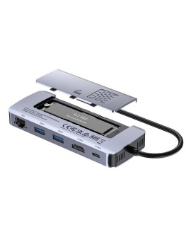 UNITEK AKTYWNY HUB USB-C 10GBPS,M.2,HDMI, PD 100W