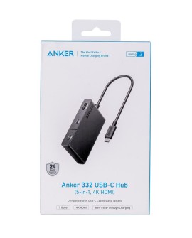 Hub Anker 332 USB-C Single Display 5 w 1 4K HDMI czarny
