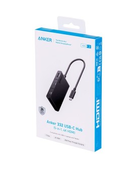 Hub Anker 332 USB-C Single Display 5 w 1 4K HDMI czarny