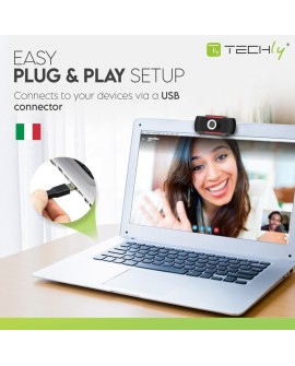 TECHLY KAMERA USB INTERNETOWA FULLHD 1080P Z MIKRO
