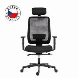 Powerton ERGO LUCIE Ergonomiczny fotel biurowy, Czarny