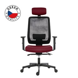 Powerton ERGO LUCIE Ergonomiczny fotel biurowy, Czerwony