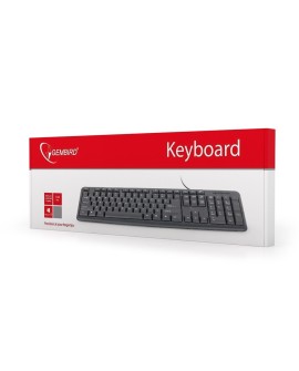 Klawiatura GEMBIRD KB-U-103-RU (USB 2.0 (US) kolor czarny)