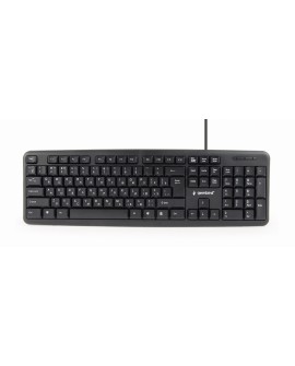 Klawiatura GEMBIRD KB-U-103-RU (USB 2.0 (US) kolor czarny)