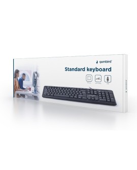 Klawiatura GEMBIRD KB-U-103-RU (USB 2.0 (US) kolor czarny)