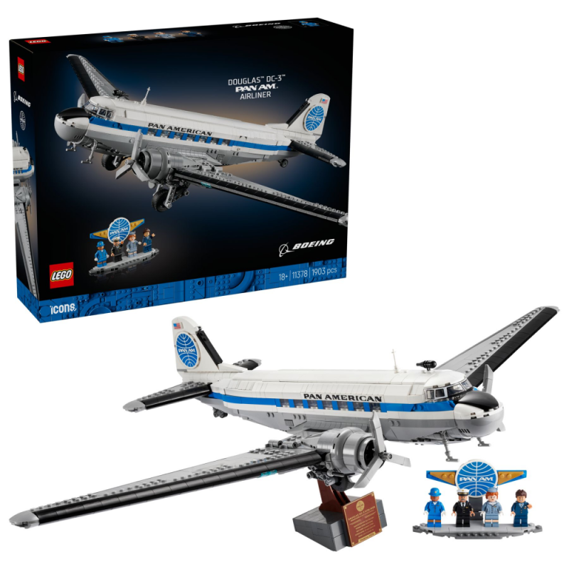 LEGO ICONS Samolot pasażerski Douglas DC 3 PAN AM 11378