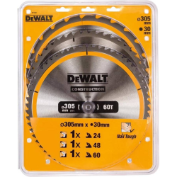 DEWALT Tarcza 305Mm 3 Szt 1X 24T, 48T, 60T