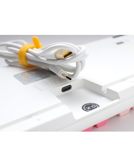 Ducky One 3 TKL Gossamer Pink klawiatura Gaming USB Niemiecki Różowy, Biały