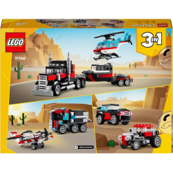 LEGO 31146 Creator 3w1 - Ciężarówka z platformą i helikopterem