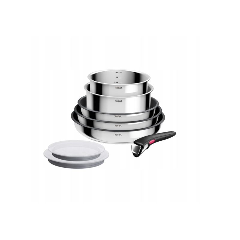 Zestaw garnków Tefal Ingenio Cook Eat 8 el. stal nierdzewna non-stick
