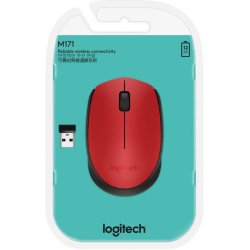 Mysz Bezprzewodowa LOGITECH M171 Red (Czerwony)