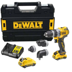 DEWALT 12V XR WIERTARKO-WKRĘTARKA Z WYMIENNYMI GŁOWICAMI 2X3Ah TSTAK