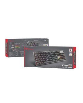 KLAWIATURA DLA GRACZY GENESIS THOR 300 RGB ES PODŚWIETLENIE MECHANICZNA RED SWITCH SOFTWARE
